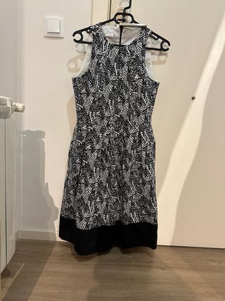 Vestido estampado negro y blanco