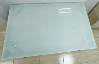 Mesa de cocina cristal y metal