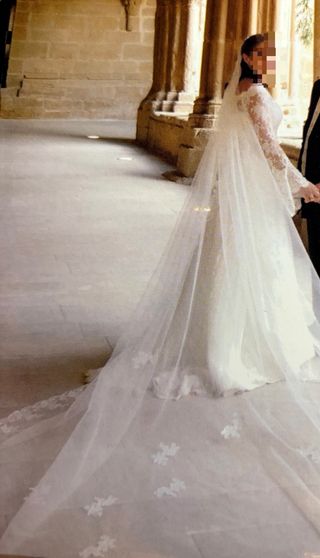 Vestido de Novia Beige de Rosa Clará. Usado 1 vez