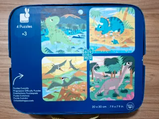 Maletín 4 Puzzles Dinosaurios