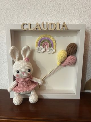 Cuadro infantil crochet regalo