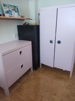 Cómoda infantil rosa