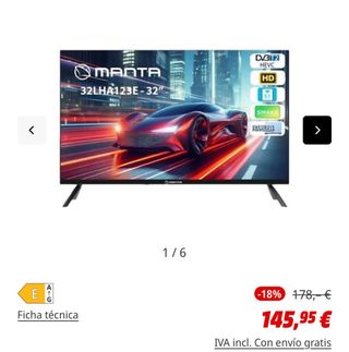 Smart tv 32 pulgadas marca Manta.