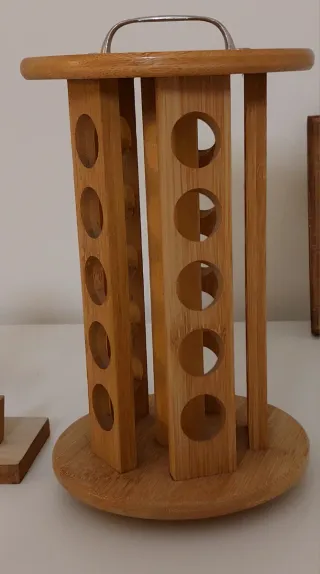 Vendo bamboo oil holder para óleos de 5ml da YL