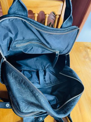 Mochila/Bolso Cuero Negro