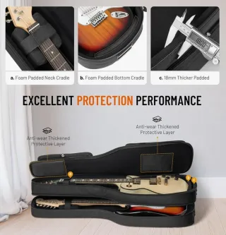 Fodero Premium Extra Imbottito per 2 Chitarre. 18 mm