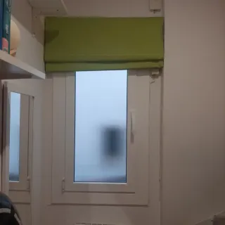 Estores verdes de algodón para habitación infantil