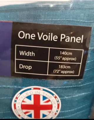 2 Paneles Visillo Azul