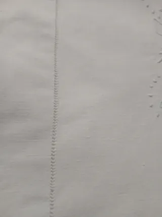 Sábana antigua algodón bordada a mano