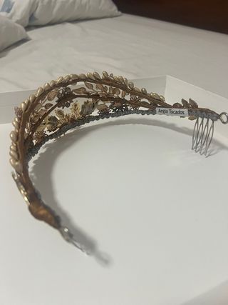 Tiara Novia Argia Tocados Hecha Mano