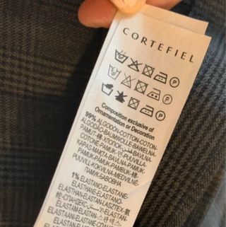 Pantalones de cuadros grises para hombre Talla 42