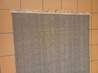 Alfombra clásica lavable verde y naranja