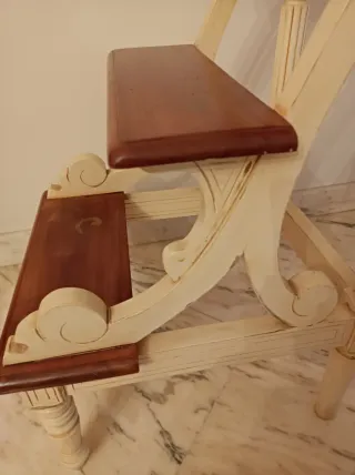 Escalera de biblioteca vintage