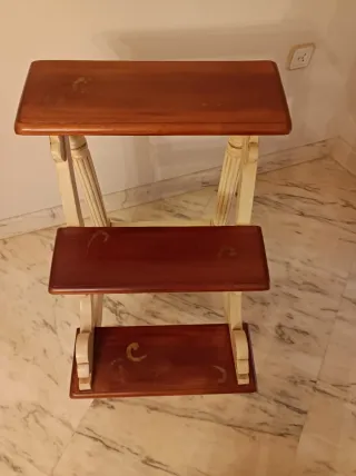 Escalera de biblioteca vintage