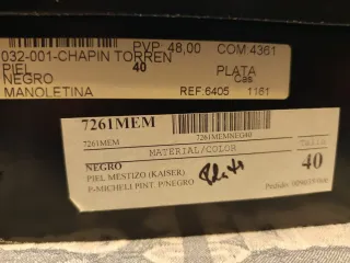 Zapatos Torrenti Talla 40 Negros