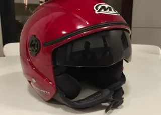 Casco Jet MT Talla XS Rojo