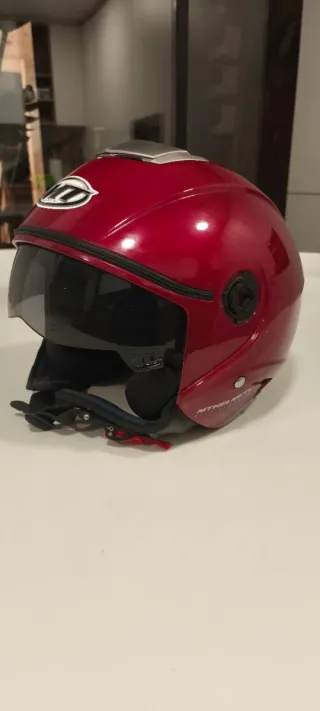 Casco Jet MT Talla XS Rojo