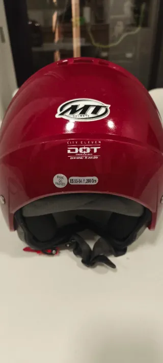 Casco Jet MT Talla XS Rojo