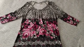 Camiseta manga francesa estampada señora