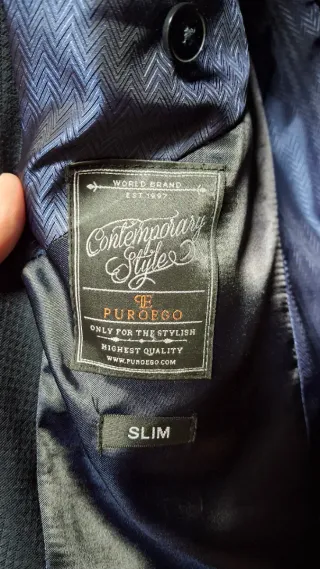 Traje Vestir Azul Slim