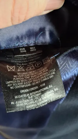 Traje Vestir Azul Slim