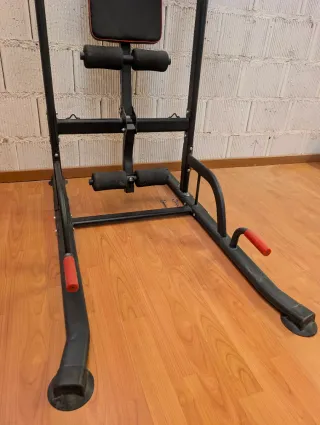 Estacion de fondos y dominadas HOMCOM + Banco