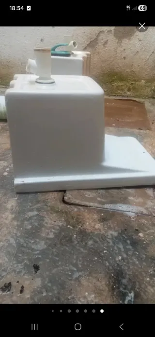 Lavadero de porcelana blanco