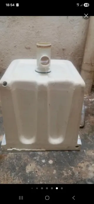 Lavadero de porcelana blanco