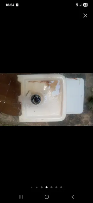 Lavadero de porcelana blanco