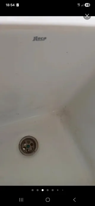 Lavadero de porcelana blanco