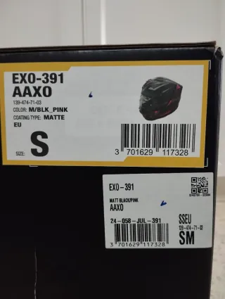 Casco Scorpion EXO-391 Talla S Negro/Rosa.