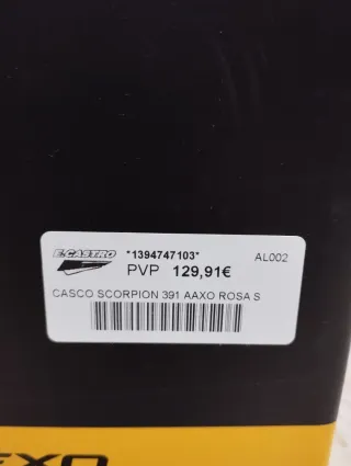 Casco Scorpion EXO-391 Talla S Negro/Rosa.