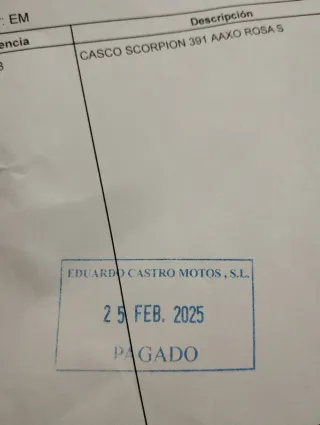 Casco Scorpion EXO-391 Talla S Negro/Rosa.