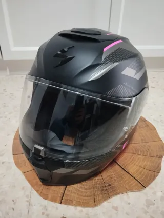 Casco Scorpion EXO-391 Talla S Negro/Rosa.