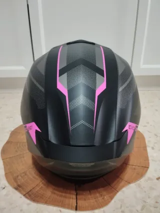 Casco Scorpion EXO-391 Talla S Negro/Rosa.