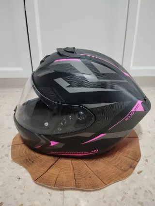 Casco Scorpion EXO-391 Talla S Negro/Rosa.
