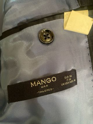 Traje Mango Azul Hombre