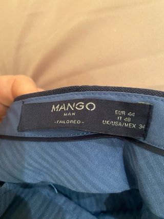 Traje Mango Azul Hombre