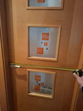 Puerta interior madera con cristal