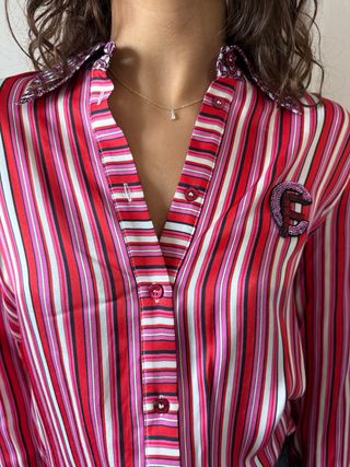 Blusa Cristina Effe com franjas