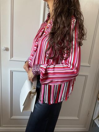 Blusa Cristina Effe com franjas