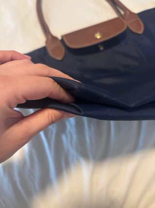 Bolso Longchamp Talla M Azul Marrón