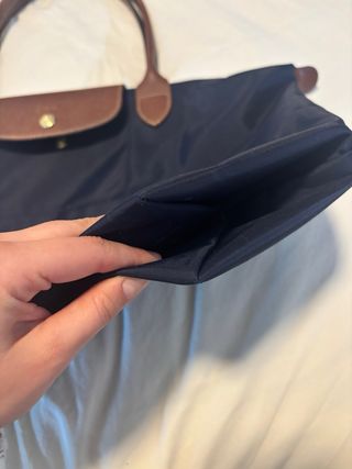 Bolso Longchamp Talla M Azul Marrón