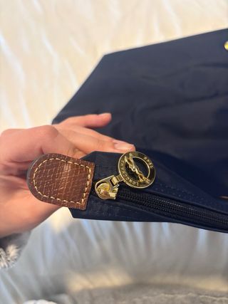 Bolso Longchamp Talla M Azul Marrón