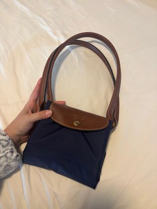Bolso Longchamp Talla M Azul Marrón
