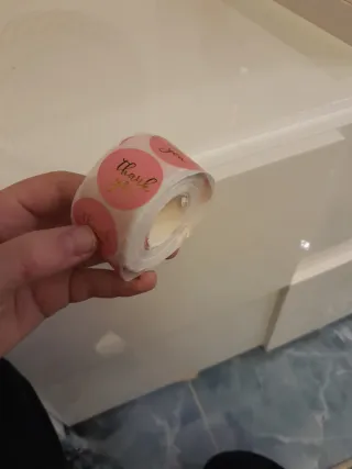 Pegatinas gracias en inglés para prochimas compras