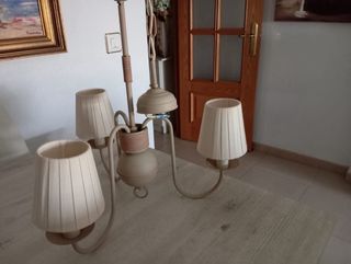 Lámpara colgante dormitorio beige