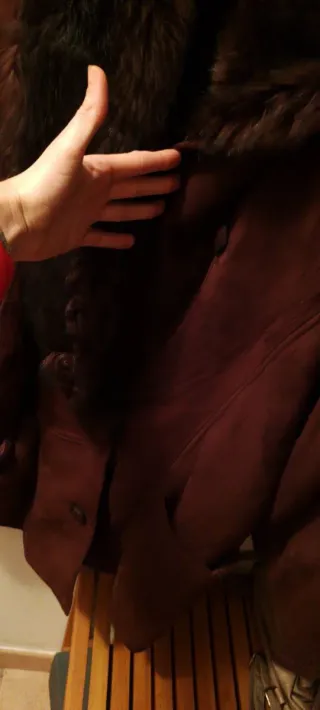 Giacca Montone Shearling Marrone Taglia L