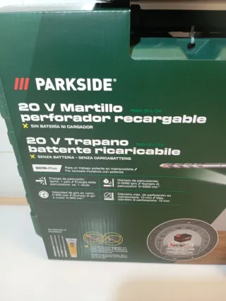 Martillo Taladro perforador parkside pack 20 v