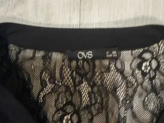 Camicia donna con pizzo nero